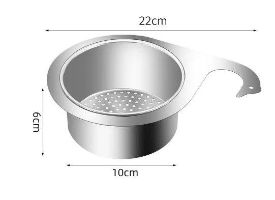 🔥🎁JS-Swan stainless steel drain basket for kitchen sink