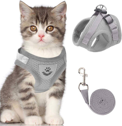 🐈Cat & Dog Vest Harness🐕 All Weather Mesh, Reflective Strap💝Adjustable Step-in Harness for Small Pets