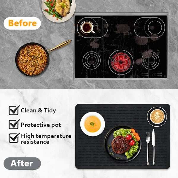 🔥CLEARANCE SALE🔥500°F/220°C Heat-Resistant Silicone Stove Cover Mat & Utensils