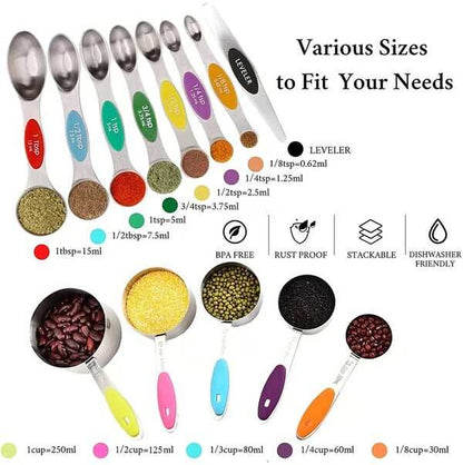 🥄✨Stainless Steel Magnetic Measuring Spoons Set