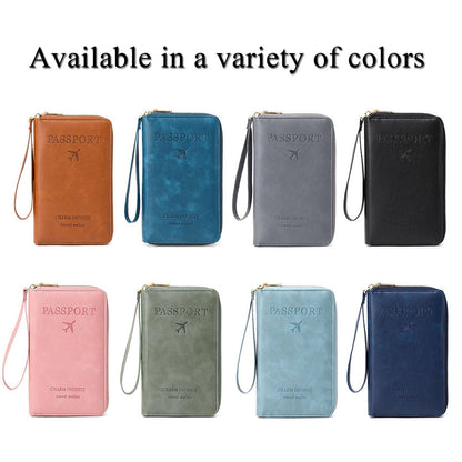 🔐 Multifunctional RFID Passport Wallet ✈️Anti-Theft Protection🛡️Tidy Travel Organizer