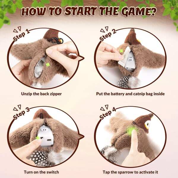 🔥🐾Interactive Chirping Bird Cat Toy