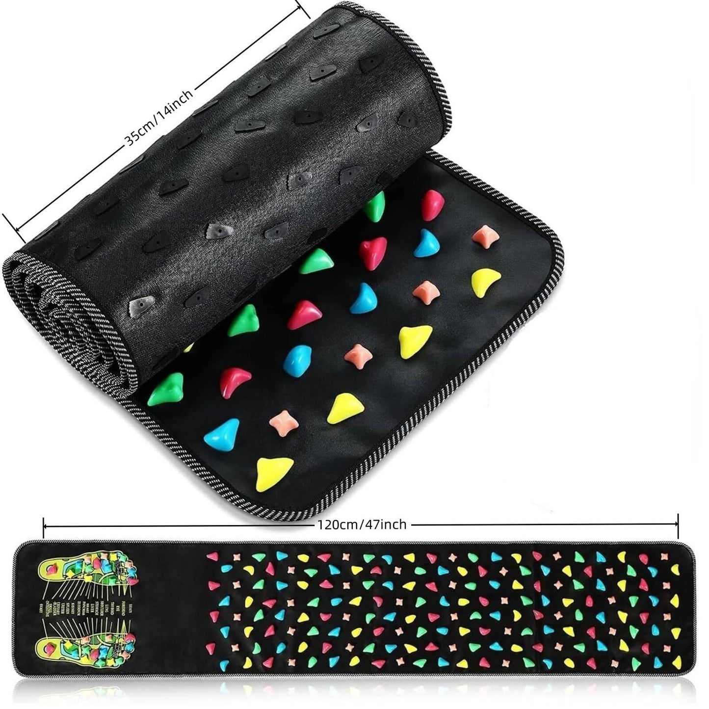 🔥Reflexology Foot Massage Mat🎁💝Stone Walkway Style, Acupressure for Pain & Fatigue Relief☺️