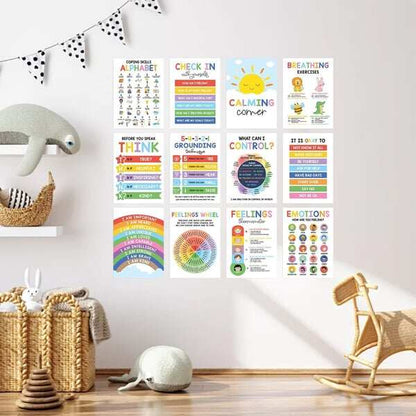❤️12 Pcs Calming Corner Posters