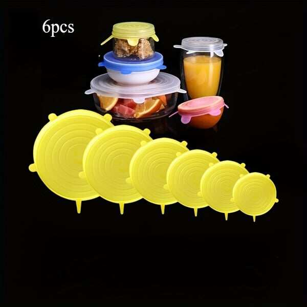 🔥✨Silicone Cover Stretch Lids Reusable Airtight Food Wrap Covers