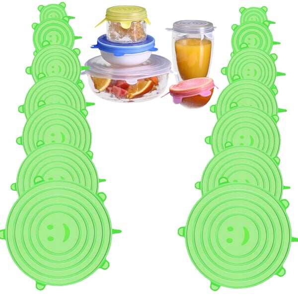 🔥✨Silicone Cover Stretch Lids Reusable Airtight Food Wrap Covers