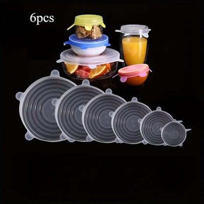 🔥✨Silicone Cover Stretch Lids Reusable Airtight Food Wrap Covers
