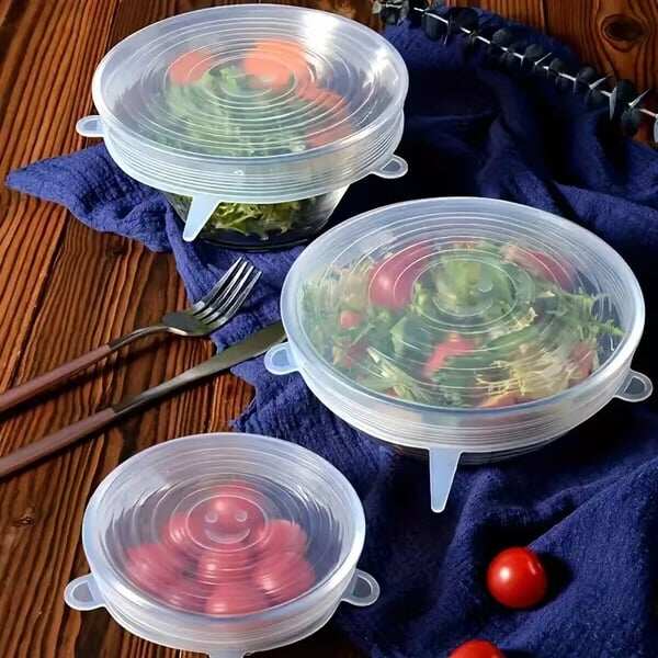 🔥✨Silicone Cover Stretch Lids Reusable Airtight Food Wrap Covers