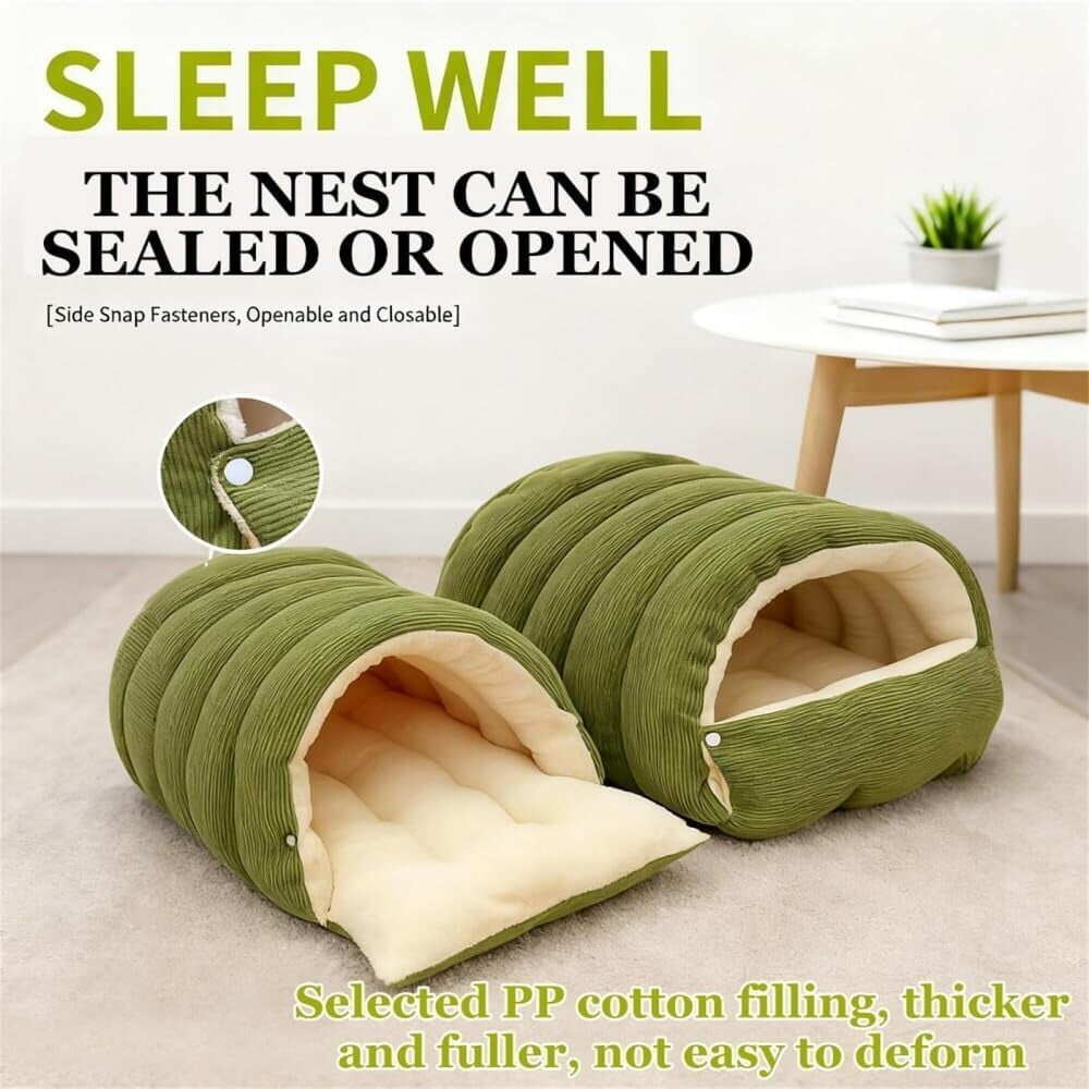 ⏳LAST DAY🔥CLEARANCE SALE🐈Removable and Washable Winter Closed-off Cat Bed💝