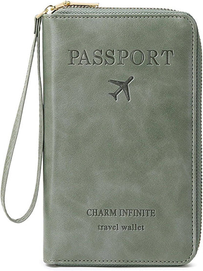 🔐 Multifunctional RFID Passport Wallet ✈️Anti-Theft Protection🛡️Tidy Travel Organizer