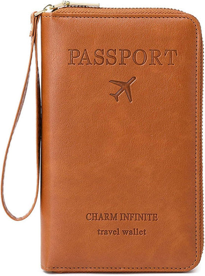 🔐 Multifunctional RFID Passport Wallet ✈️Anti-Theft Protection🛡️Tidy Travel Organizer