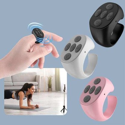 ⏳Fingertip Wireless Bluetooth Remote Control🤳Fingertip Selfie/Video Control/ Auto Page Turner for Phones