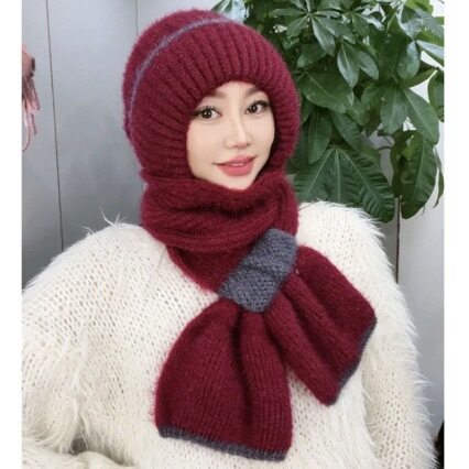 🌲Christmas Promotion🎄✨Winter Versatile Knitted Hooded Scarf for Women❄️High Quality, Warm&Comfortable