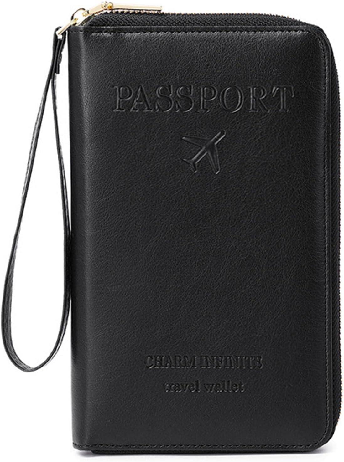 🔐 Multifunctional RFID Passport Wallet ✈️Anti-Theft Protection🛡️Tidy Travel Organizer
