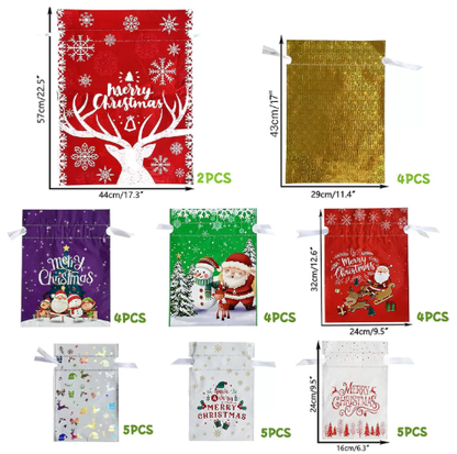 🎅🌲Christmas Promotion 🎁Christmas Gift Bags with Ribbons