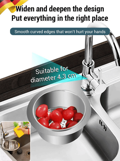 🔥🎁JS-Swan stainless steel drain basket for kitchen sink