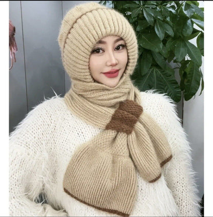 🌲Christmas Promotion🎄✨Winter Versatile Knitted Hooded Scarf for Women❄️High Quality, Warm&Comfortable