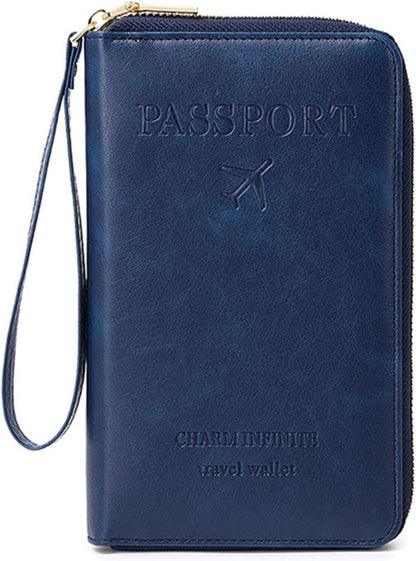 🔐 Multifunctional RFID Passport Wallet ✈️Anti-Theft Protection🛡️Tidy Travel Organizer