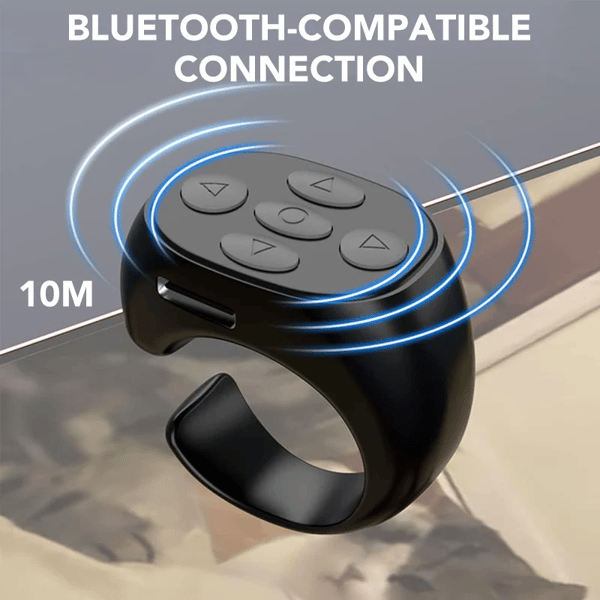 ⏳Fingertip Wireless Bluetooth Remote Control🤳Fingertip Selfie/Video Control/ Auto Page Turner for Phones