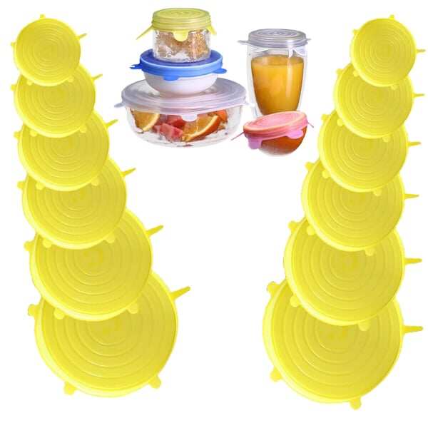 🔥✨Silicone Cover Stretch Lids Reusable Airtight Food Wrap Covers