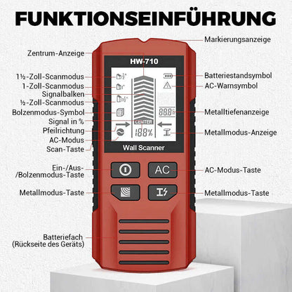 ⏳50% reduziert!🔥Multifunktionaler Handheld Metall und Wand Detektor
