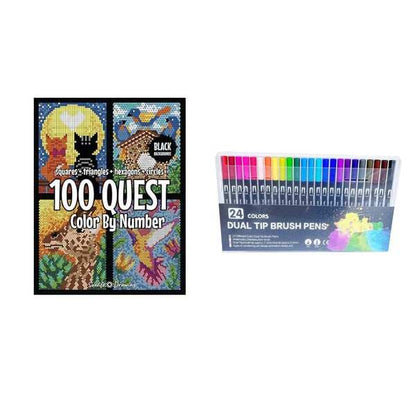 🎨100 QUEST Color by Numbers Book