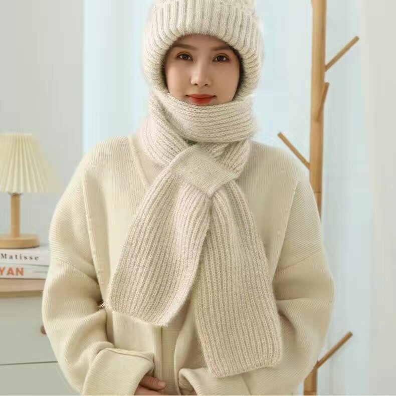 🌲Christmas Promotion🎄✨Winter Versatile Knitted Hooded Scarf for Women❄️High Quality, Warm&Comfortable