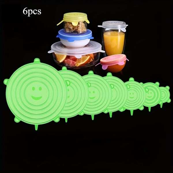 🔥✨Silicone Cover Stretch Lids Reusable Airtight Food Wrap Covers