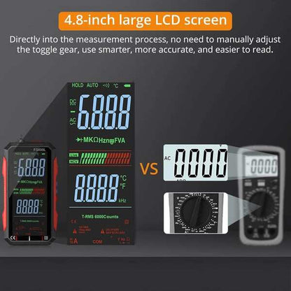 ⚡USB Rechargeable Digital Multimeter🔋– 6000 Counts, Large Color Screen & Backlight! 🛠️🔌