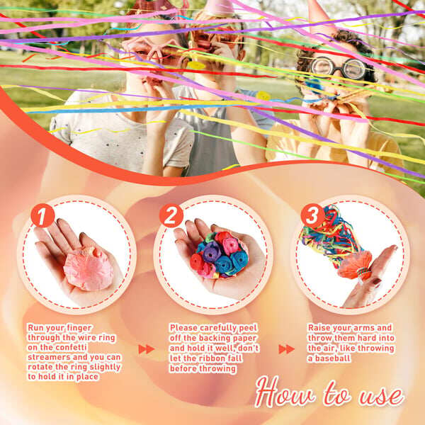 🔥Hand Thrown Streamer Poppers🥳🎉Vibe-Boosting Props for Birthdays, Parties, Festivals & Weddings