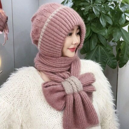 🌲Christmas Promotion🎄✨Winter Versatile Knitted Hooded Scarf for Women❄️High Quality, Warm&Comfortable