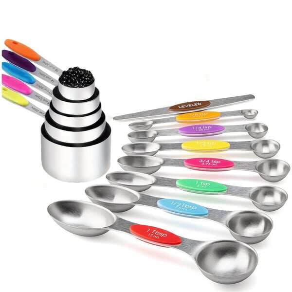 🥄✨Stainless Steel Magnetic Measuring Spoons Set